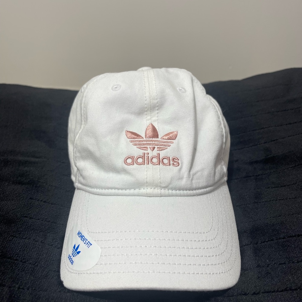 Adidas Women's Originals Relaxed Strapback Cap Hat One Size White